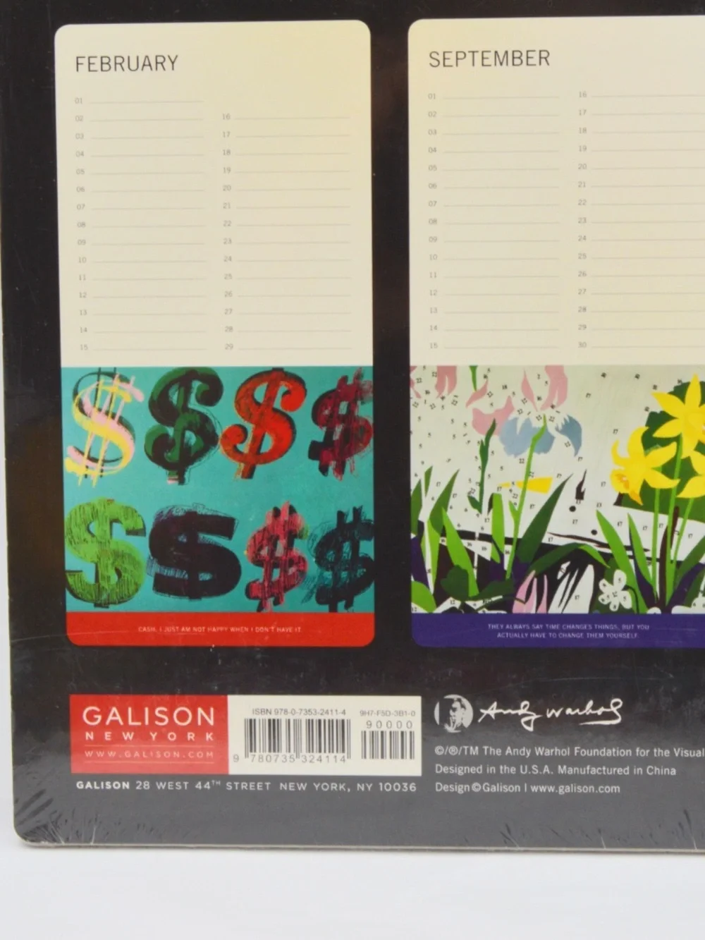 NEW Andy Warhol Perpetual Calendar Galison New York Modern Art Open‎ Year